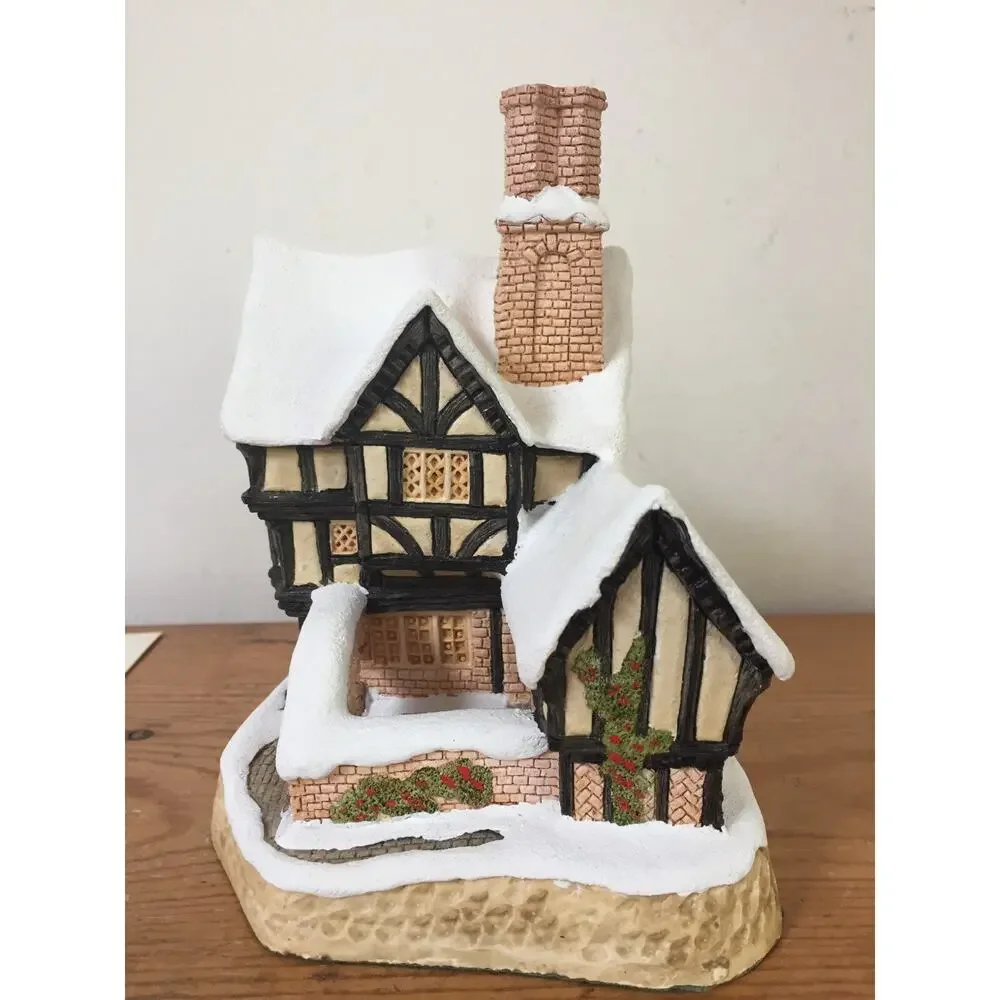 Vtg 1990 David Winter Cottages Mister Fezziwigs Emporium Christmas Box w COA